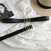 Model nou centura din piele ecologica perlata pentru femei