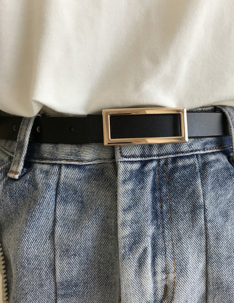 Korejski novi ženski remen retro minimalistički kaput kaput haljina pečat oko struka prema zadržanom ležernom kožnom remenu