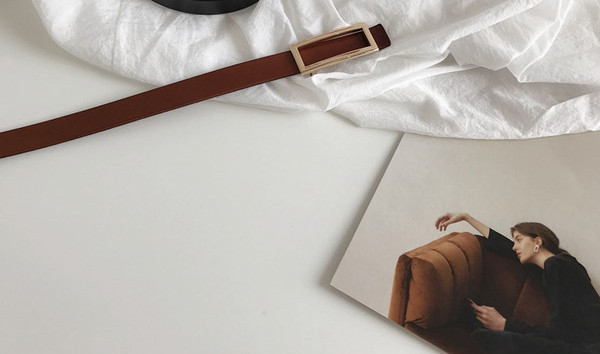 Korejski novi ženski remen retro minimalistički kaput kaput haljina pečat oko struka prema zadržanom ležernom kožnom remenu