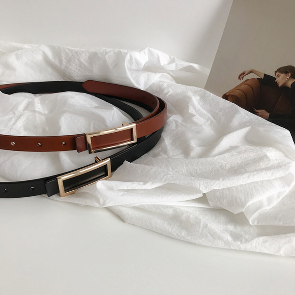 Korejski novi ženski remen retro minimalistički kaput kaput haljina pečat oko struka prema zadržanom ležernom kožnom remenu