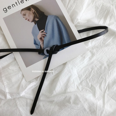 Tanak ženski remen s kravatom