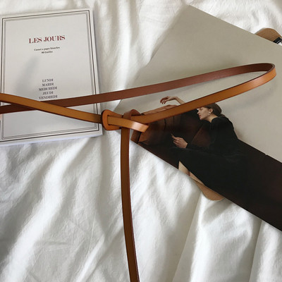 Tanak ženski remen s kravatom