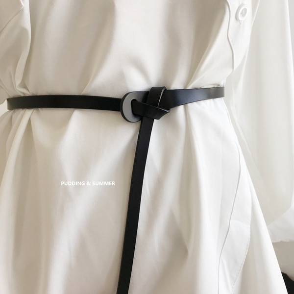 Tanak ženski remen s kravatom