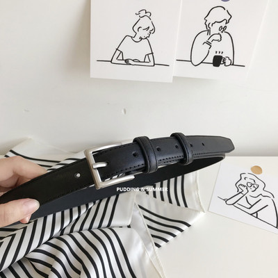 Cureaua subtire de dama cu catarama metalica