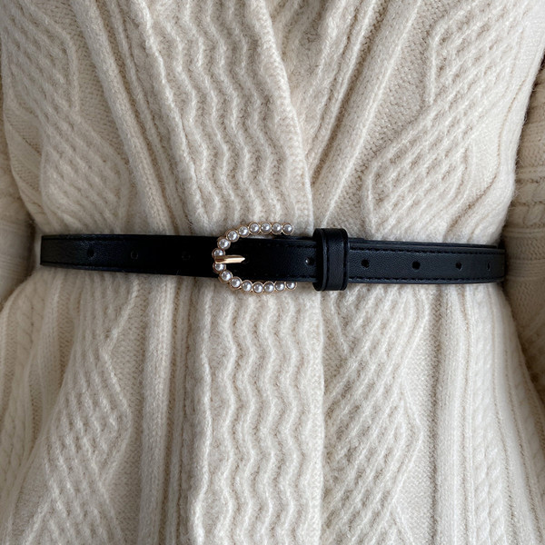 Ženski elegantni remen s perlama