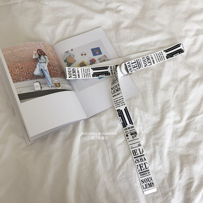 Ženski tekstilni remen sa natpisima