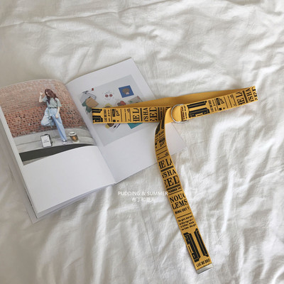 Ženski tekstilni remen sa natpisima