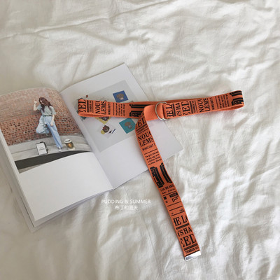 Ženski tekstilni remen sa natpisima