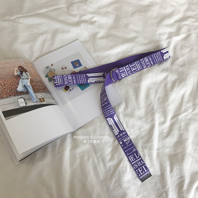 Ženski tekstilni remen sa natpisima