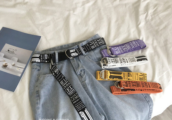 Ženski tekstilni remen sa natpisima