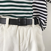 Ženski retro remen od eko kože sa metalnom kopčom