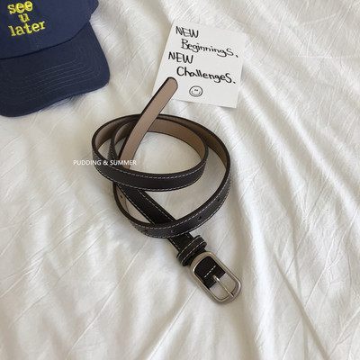 Ležerni ženski remen s pravokutnom kopčom