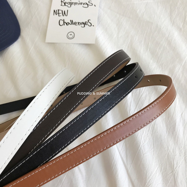 Ležerni ženski remen s pravokutnom kopčom