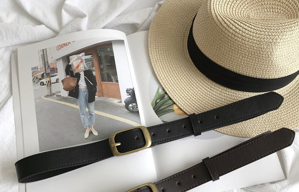 Ženski remen od eko kože sa metalnom kopčom