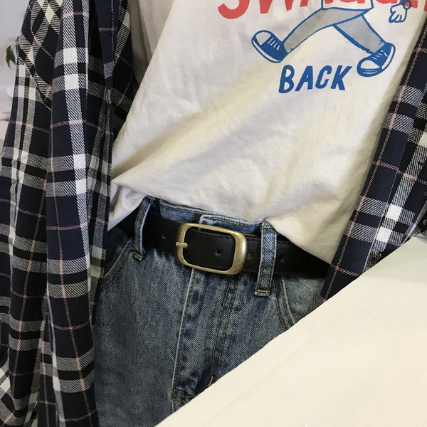 Ženski remen od eko kože sa metalnom kopčom