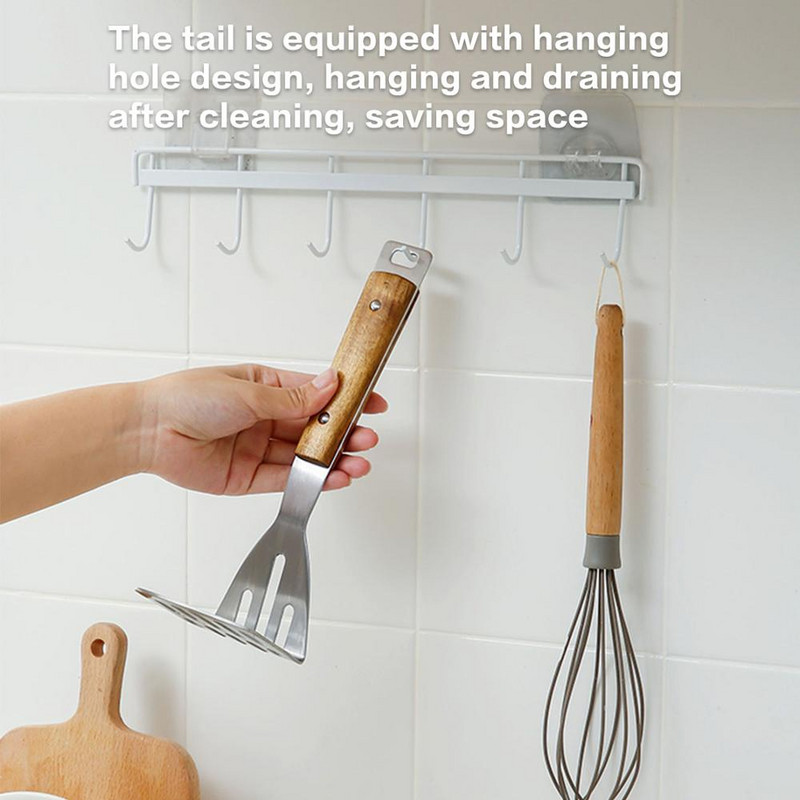 Gnječilica za krumpir od nehrđajućeg čelika s drvenom ručkom za upotrebu u kućnoj kuhinji Alati za voće i povrće