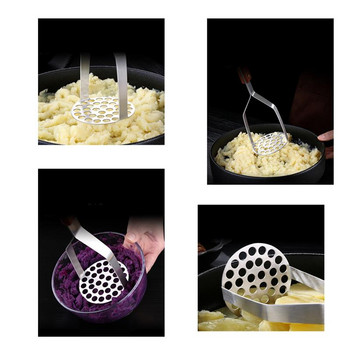 Μηχανή ώθησης από ανοξείδωτο χάλυβα / Πολτοποιητής πατάτας με ευρεία πλάκα πολτοποίησης για λεία πουρέ πατάτας Εργαλεία φρούτων λαχανικών Θραυστήρας πρέσας