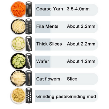Κόφτης λαχανικών για τεμαχιστές λαχανικών Τρίφτης Πολυκόφτης Αποφλοιωτής Καρότου Φρούτα 6 σε 1 Εργαλεία κοπής λαχανικών