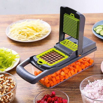 8In1Πολυλειτουργικός κόφτης λαχανικών κοπής πατάτας Τρίφτης καρότων Αξεσουάρ κουζίνας Gadgets Εργαλείο κουζίνας με ατσάλινη λεπίδα овощерезка