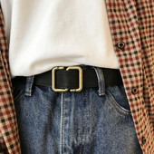 Ženski remen od eko kože sa zlatnom kopčom