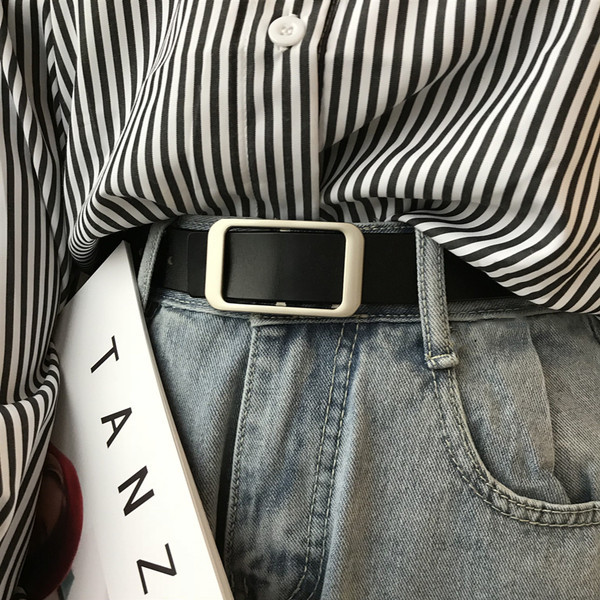 Novi model ženskog kožnog remena sa pravokutnom kopčom