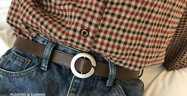 Tanak ženski remen s okruglom kopčom