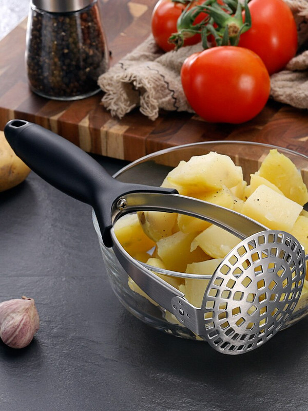 Kuhinjski dodatak od nehrđajućeg čelika 304, gnječilica za krumpir, alat za kuhanje, pire krumpir, valovita kuhala za kuhanje, kuhinjski pribor, 1 kom.