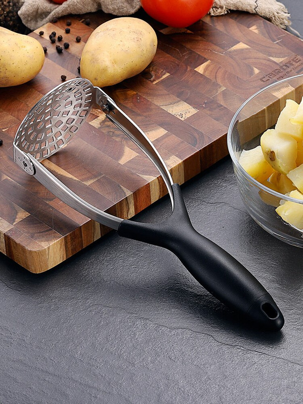 Kuhinjski dodatak od nehrđajućeg čelika 304, gnječilica za krumpir, alat za kuhanje, pire krumpir, valovita kuhala za kuhanje, kuhinjski pribor, 1 kom.