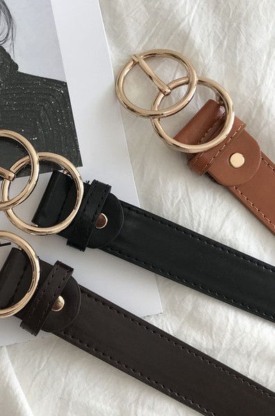 Ženski kožni remen - u crnoj i braon boji