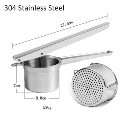 Gnječilica za krumpir od nehrđajućeg čelika visoke kvalitete Preša za voće i povrće Sokovnik za drobilicu Cjedilo Kuhinjski alati za kuhanje