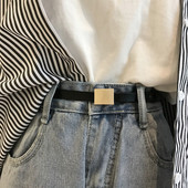 Moderan ženski remen od eko kože sa metalnom kopčom