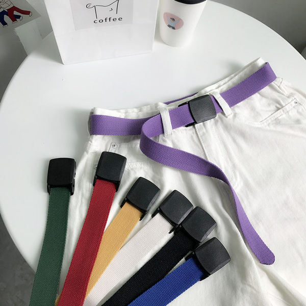 Curea de pânză pentru femei cu cataramă - mai multe culori