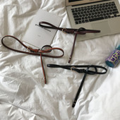 Tanak ženski remen s okruglom kopčom u retro stilu