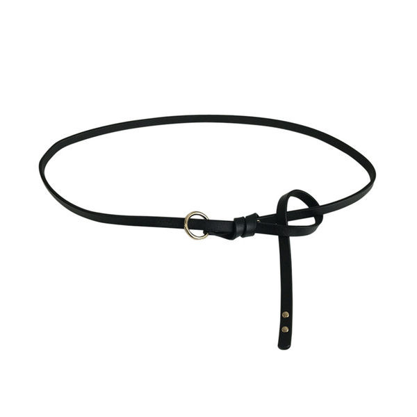 Tanak ženski remen s okruglom kopčom u retro stilu