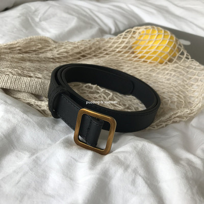 Ženski remen od umjetne kože - crne i smeđe boje