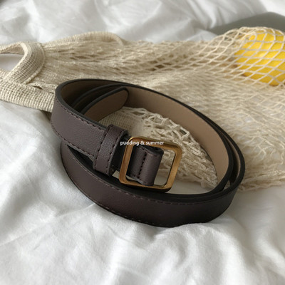 Ženski remen od umjetne kože - crne i smeđe boje