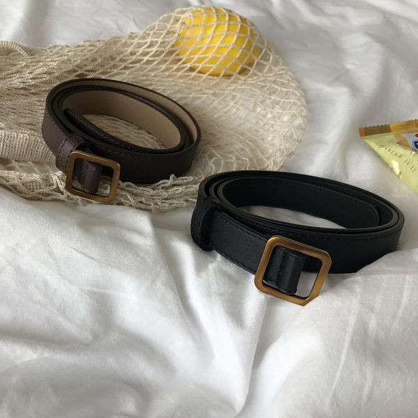 Ženski remen od umjetne kože - crne i smeđe boje