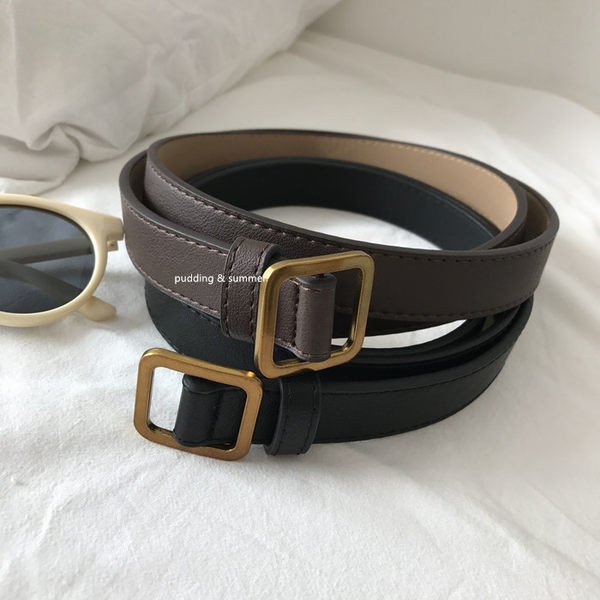 Ženski remen od umjetne kože - crne i smeđe boje