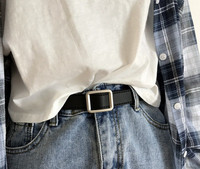 Ženski casual remen od eko kože sa metalnom kopčom-tri boje