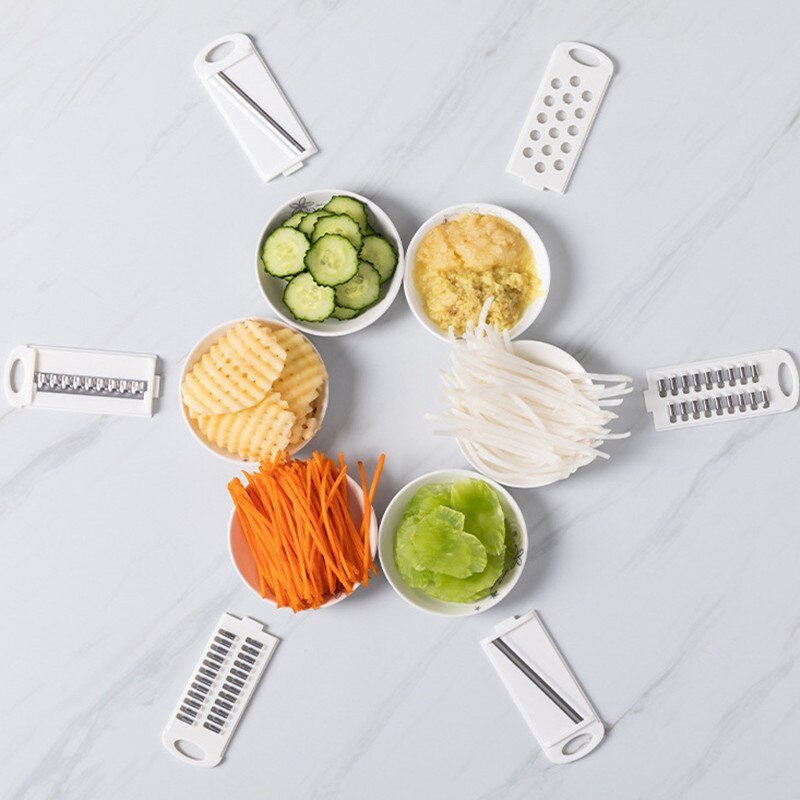 Rezač povrća 12 u 1 višenamjenski ručni rezač za guljenje voća i krumpira ribež za mrkvu s košaricom Kuhinjski pribor Naprave