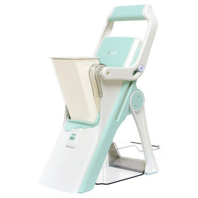 Mandolin Višenamjenski rezač povrća Sjeckalica za hranu Rende Rezač Sigurni kuhinjski dodaci s posudom i 5 zamjenjivih oštrica