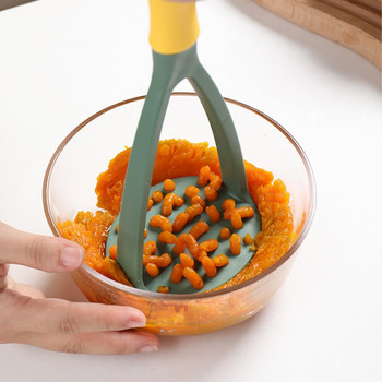 Преса за картофено пюре за бебешки твърди храни Преса за моркови Инструмент за кал Ръчен процесор за плодове и зеленчуци с дръжка Кухненски аксесоар