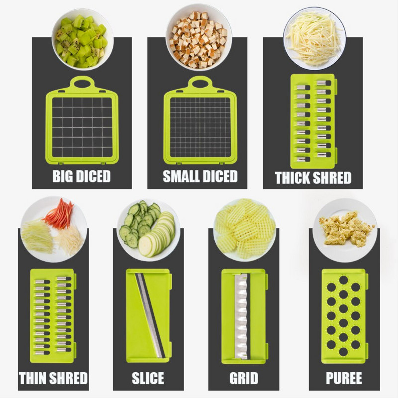 Višenamjenski rezač povrća Kuhinjski rezač povrća Rezač voća Rezač povrća Ribelica za krumpir Rende za mrkvu Rezač luka