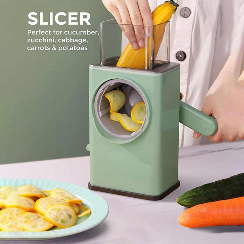 Ribelica za sir za rezač povrća Višenamjenski okrugli rezač za mandolinu Kuhinjska sjeckalica Drobilica za hranu Sjeckalica za kuću Dodaci