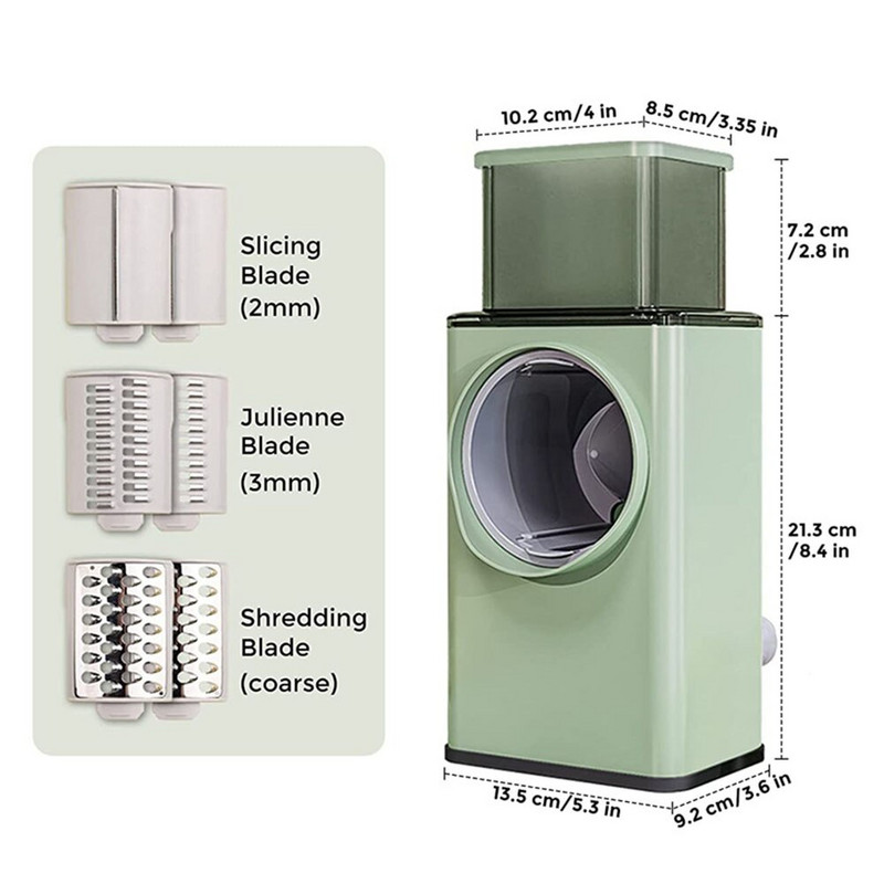Ribelica za sir za rezač povrća Višenamjenski okrugli rezač za mandolinu Kuhinjska sjeckalica Drobilica za hranu Sjeckalica za kuću Dodaci
