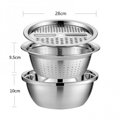 3 u 1 višenamjenski odvodni umivaonik od nehrđajućeg čelika Kuhinjski pribor