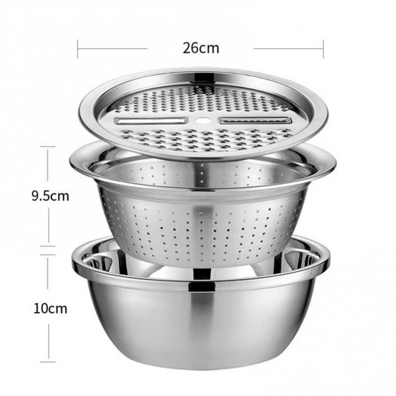 3 u 1 višenamjenski odvodni umivaonik od nehrđajućeg čelika Kuhinjski pribor