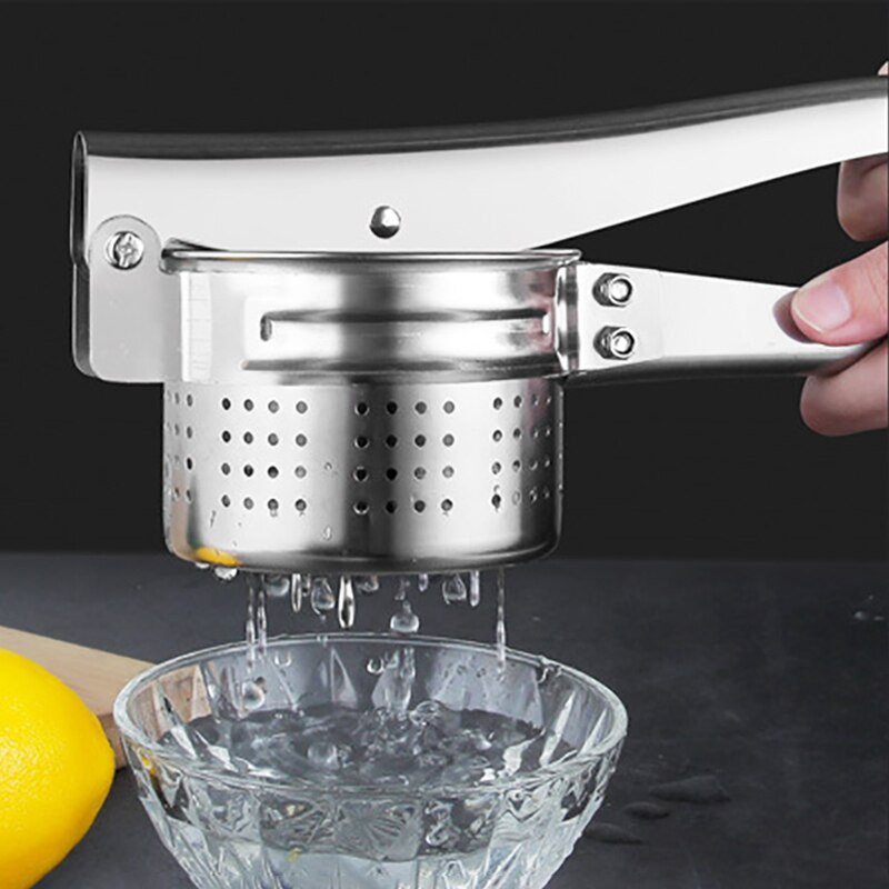 410/304 Cjedilo za vodu od nehrđajućeg čelika Prijenosni sokovnik Ručni sokovnik Kreativno cijeđenje za kućanstvo Gnječilica za krumpir Preša za češnjak