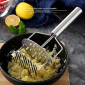 Dvoslojna gnječilica za krumpir od nehrđajućeg čelika, drobilica za kivi Sjeckalica za slatki krumpir, sokovnik za voće Kuhinjski novi dodaci bez napora