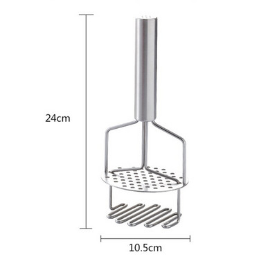 Dvoslojna gnječilica za krumpir od nehrđajućeg čelika, drobilica za kivi Sjeckalica za slatki krumpir, sokovnik za voće Kuhinjski novi dodaci bez napora